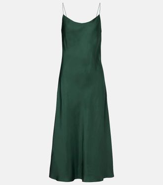 Asceno Lille silk twill slip dress