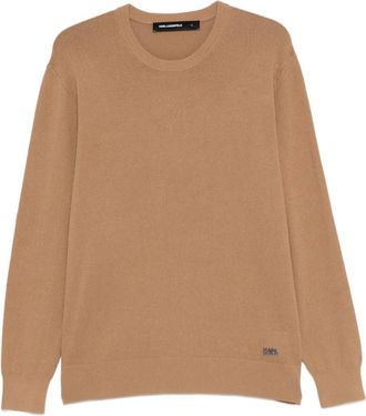 Karl Lagerfeld Maglione con finitura texture - Marrone