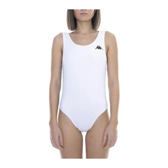 Kappa 222 Banda Auber Bodysuit - Dames - Bodies - Wit - M - Polyester - Tops