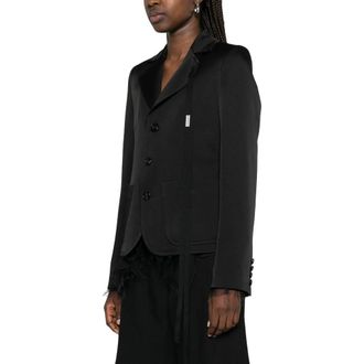 Ann Demeulemeester Blazers, female, Black, Size: XS Fitted Tailored Jacket