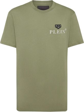 Philipp Plein T-Shirt Ronde Hals SS - Heren - T-shirts - Groen - S - Katoen - Tops