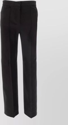 Max Mara long trousers belt loops side and back pockets