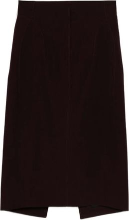 MUGLER Gonna a matita con fibbia - Rosso