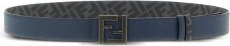 Fendi Cintura reversibile in pelle con fibbia - Blu