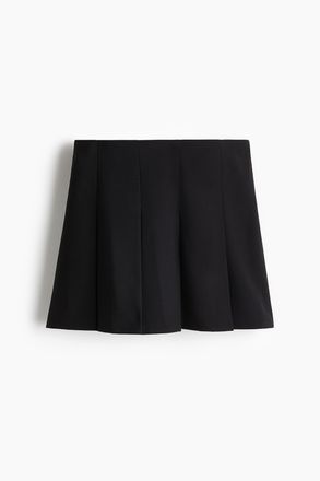 H&M Plisseejupe - Schwarz