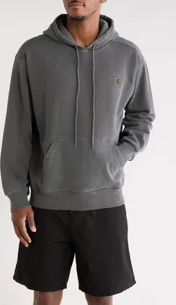 Carhartt Work in Progress Nelson Hoodie in Black Garment Dyed at Nordstrom, Size X-Large
