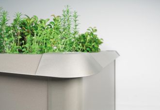 BIOHORT Protezione Antilumaca Per Aiuola Rialzata 1,5x1,5 Argento Metallizzato