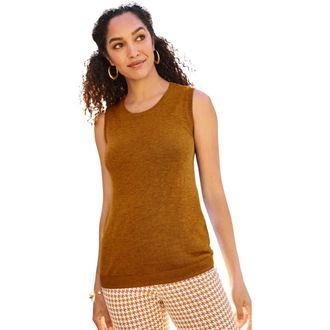Jessica London Sleeveless Cashmere Shell in Clove at Nordstrom, Size Small