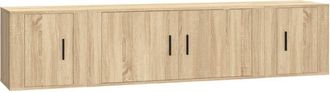 Berkfield Home 3 Piece TV Cabinet Set Sonoma Oak Engineered Wood in Brown