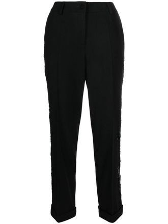 P.A.R.O.S.H. Pantaloni con paillettes - Nero