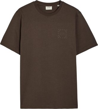 Les Deux Ben Goods Logo-print Cotton T-shirt - Dark Brown - Xxl