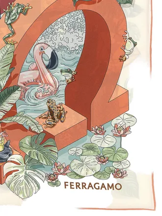 Ferragamo Jungle Party Scarf - Multicolor