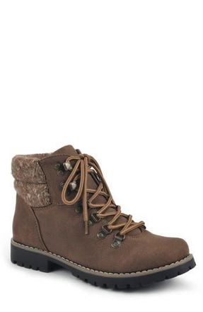 White Mountain Pathfield Lace-Up Boot in Cognac/Suedette at Nordstrom Rack, Size 9