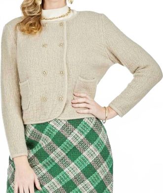 Jade Yoga Knitted Jacket In Oat