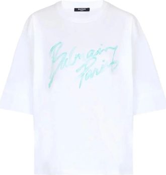 Balmain Mujer, Camisetas, Blanco, Talla: S