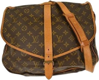Louis Vuitton Pre-owned Cross Body Bags, unisex, Brown, Size: ONE SIZE Pre-owned Saumur handbag