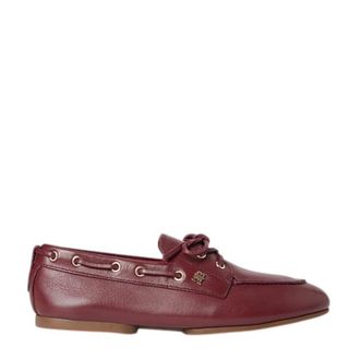 Tommy Hilfiger Sailor Shoes, female, Red, Size: 11 US Monogram Boat Shoes