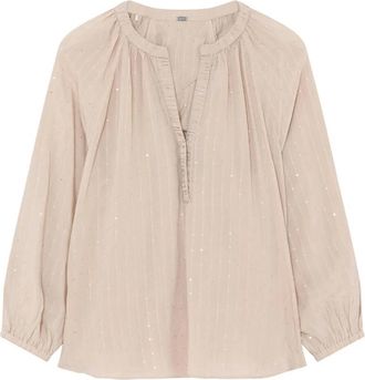 Gustav Dames, Blouses & Shirts, Beige, Maat: XL