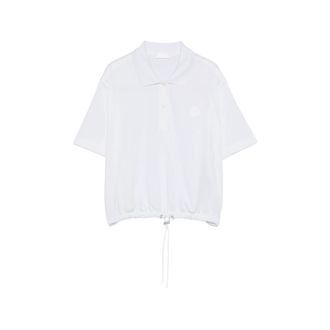 Moncler Drawstring-hem Polo Top