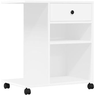vidaXL Vidaxl - Soporte Para Impresora Con Ruedas Blanco 60x40x68,5 Cm