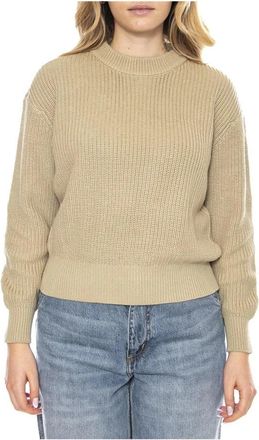 Minimum Ronde hals knitwear - Dames - Ronde hals truien - Groen - L - Katoen - Truien & Vesten