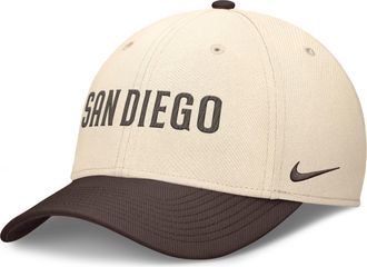 Nike San Diego Padres Statement Rise Swoosh Nike Mens Dri-FIT MLB Hat in Brown | NB170DKTPYP-0VE