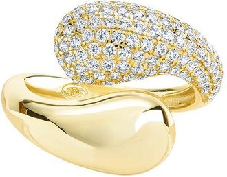 Sterling Forever 14K Cz Cecilia Open Ring