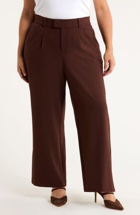 Wit & Wisdom Skyrise Wide Leg Pants in Chocolate Truffle at Nordstrom, Size 14W
