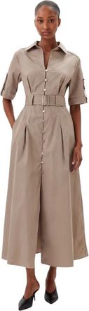 Fracomina Abito chemisier lungo - - Dresses - Donna - Grigio - S