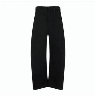 Christophe Lemaire Wide-Leg Casual Pants With Rectangular Buckle