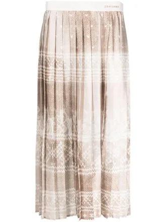 Ermanno Scervino Geplooide mini-rok - Beige