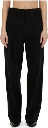 Isabel Marant Staya Broeken - Dames - Wijde Broeken - Zwart - S - Broeken