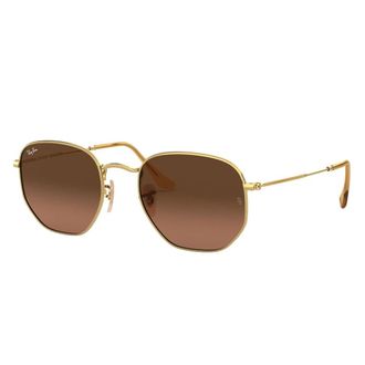 Ray-Ban Sunglasses, unisex, Yellow, Size: 48 MM Hexagonal Sunglasses