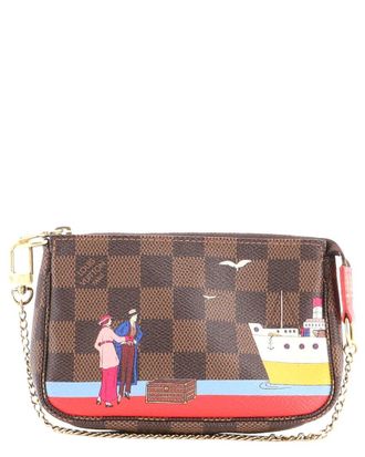 Louis Vuitton Brown Limited Edition Damier Pochette Accessoires Mini (Authentic Pre-Loved)