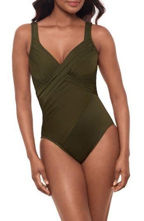 Miraclesuit Rock Solid Revele One-Piece Swimsuit in Nori at Nordstrom Rack, Size 8