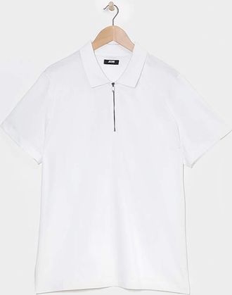 Jacamo Supima Zip Neck Polo
