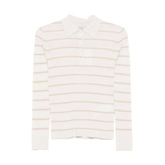 Max Mara Cashmere Knitwear, female, Beige, Size: L Gitano Polo