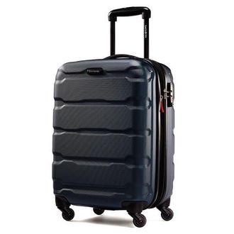 Samsonite Omni PC Checked-Medium 24-Inch Hardside Expandable Luggage with Spinner Wheels in Navy at Nordstrom