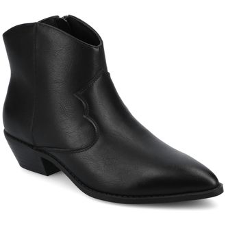 Journee Collection Womens Taliah Medium and Wide Width Western Ankle Booties