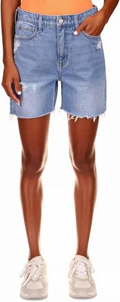 Sanctuary WomenS Sidewalk Destructed Cut-Hem Rigid Denim Jean Short In Fade