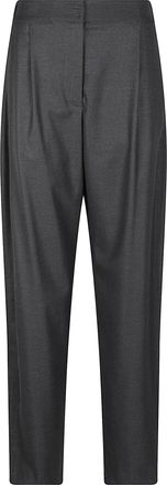 Ermanno Scervino Grey Relaxed-Fit Tapered-Leg Loose Pants