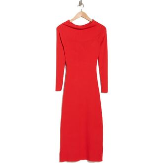 Desigual Long Sleeve Knit Dress in Orange Red at Nordstrom Rack, Size X-Small