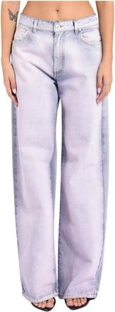 Msgm Msgm, Jeans, Dames, Roze, M, Katoen, Loose-fit Jeans