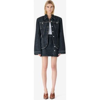 Iro Isya Mini Skirt in Steel Denim at Nordstrom, Size 34 Eu