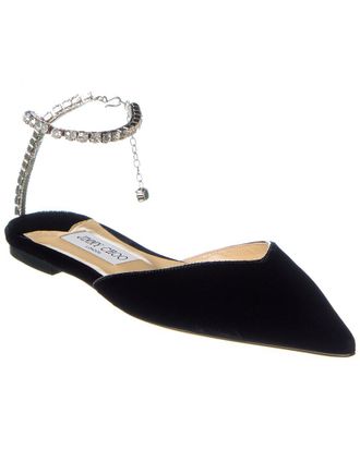 Jimmy Choo London Saeda Velvet Flat