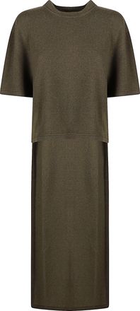 SA SU PHI Layered Cropped T-Shirt with Tail Design
