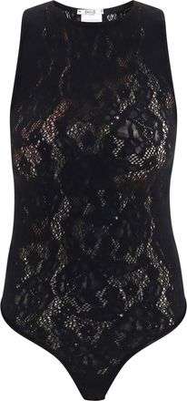 Wolford Womens Bodysuit Infinite Rose Black Polyamide Tops Top