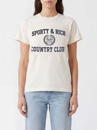 Sporty & Rich T-shirt Varsity Crest Essential in cotone riciclato