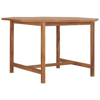 vidaXL Vidaxl - Mesa De Comedor De Jard&iacute;n Madera Maciza De Teca 110x110x75 Cm