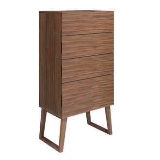Angel Cerd&aacute; Walnut 4-Drawer Chiffonier 59x45x120 cm in Brown | Size: 59 x 45 x 120 cm
